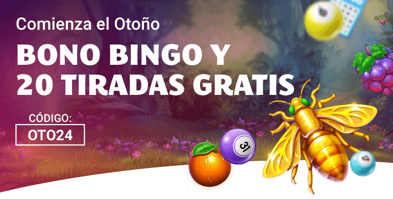 5€ de Bono Bingo y 20 Tiradas Gratis en YoBingo