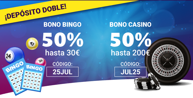 Doble código con el doble de bonos en YoBingo