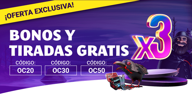 Tres códigos ¡bonos y tiradas gratis en YoBingo!