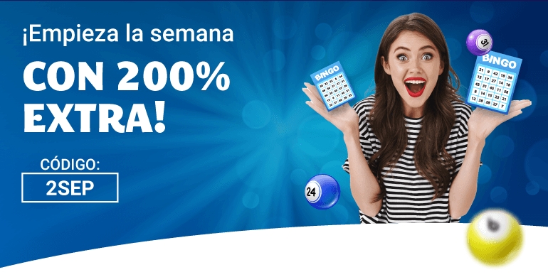 Sólo hoy un 200% extra en YoBingo