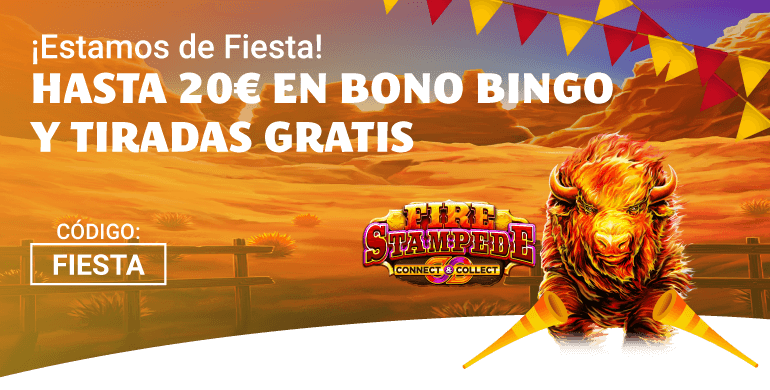 Fiesta en YoBingo 50% extra y tiradas gratis 