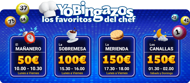 Los favoritos del chef en YoBingo