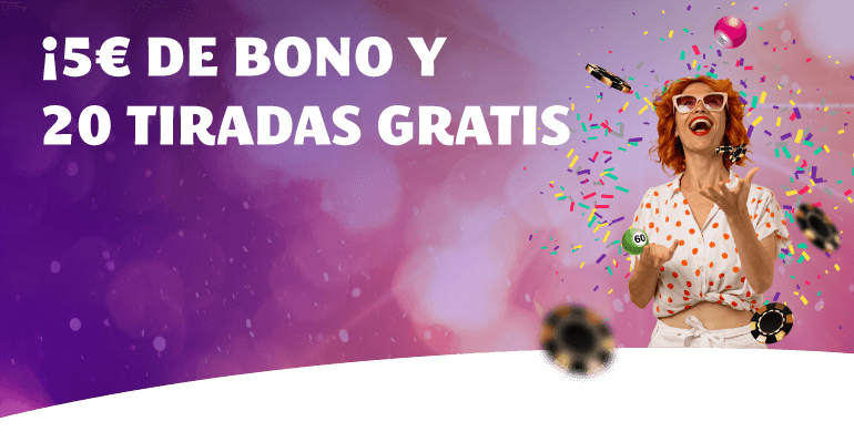5€ de Bono Bingo y 20 Tiradas Gratis en YoBingo