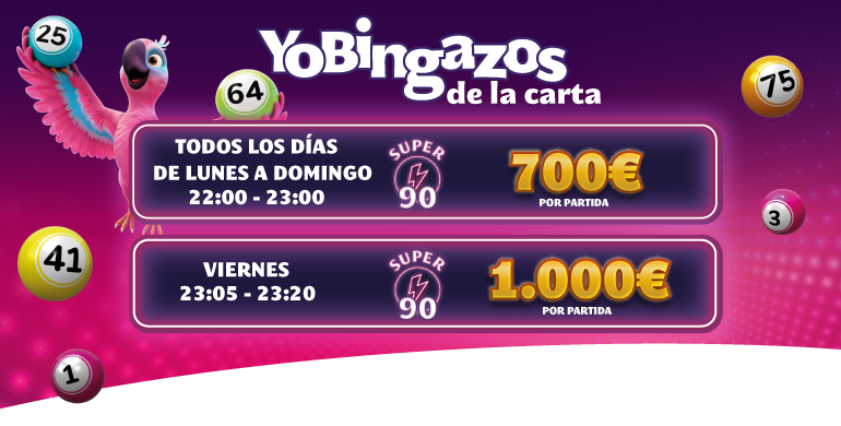 YoBingazos de la carta en YoBingo
