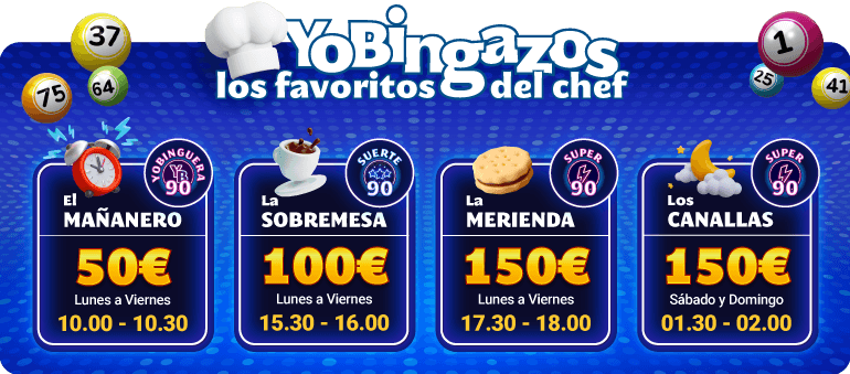 Los favoritos del chef en YoBingo